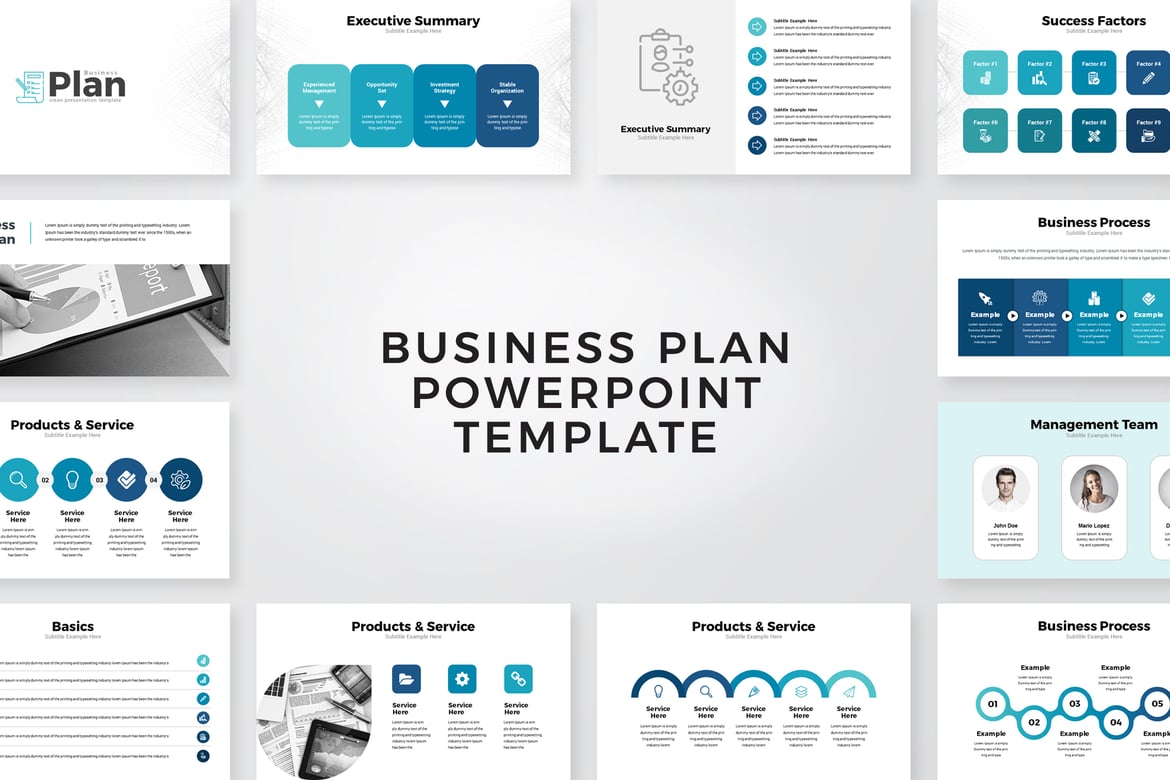Template PowerPoint Rencana Bisnis yang Menarik dan Modern