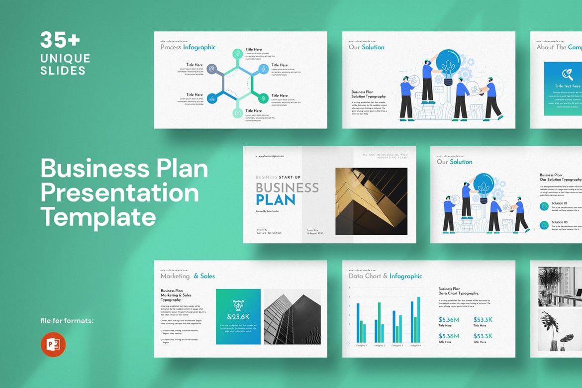 Template PowerPoint Rencana Bisnis yang Profesional dan Menarik