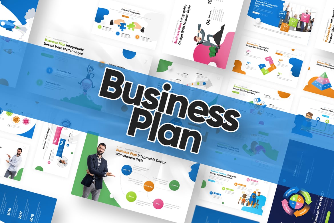 Template PowerPoint Rencana Bisnis yang Menarik dan Profesional