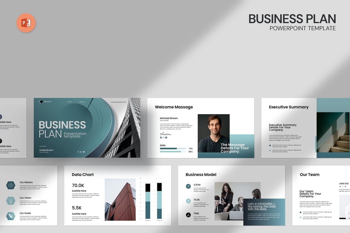 Template PowerPoint Rencana Bisnis yang Profesional dan Menarik