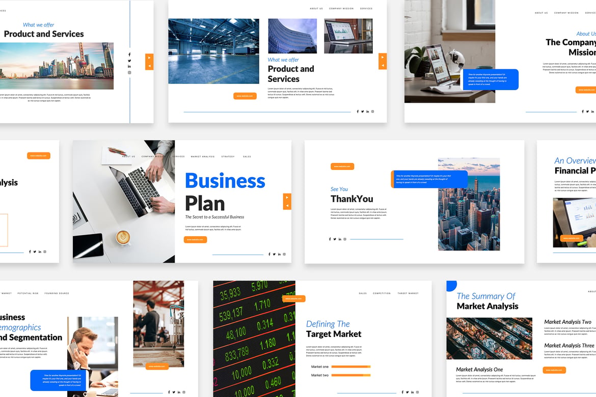 Template Presentasi Rencana Bisnis yang Menarik dan Profesional