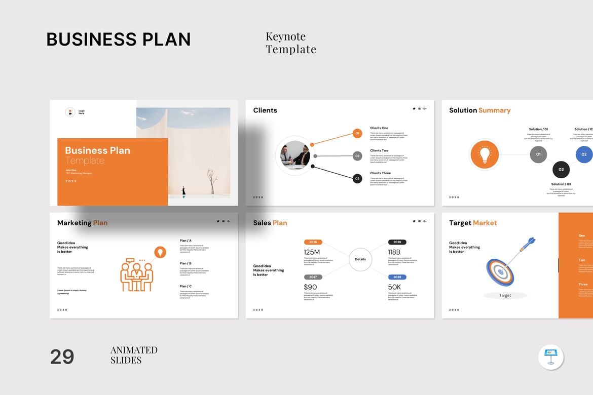 Template Presentasi Powerpoint Rencana Bisnis Modern