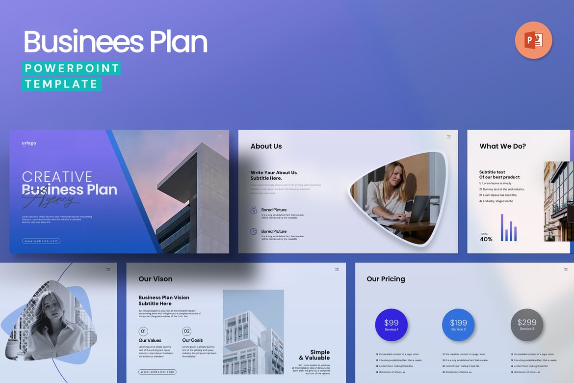 Template PowerPoint Rencana Bisnis yang Menarik dan Profesional