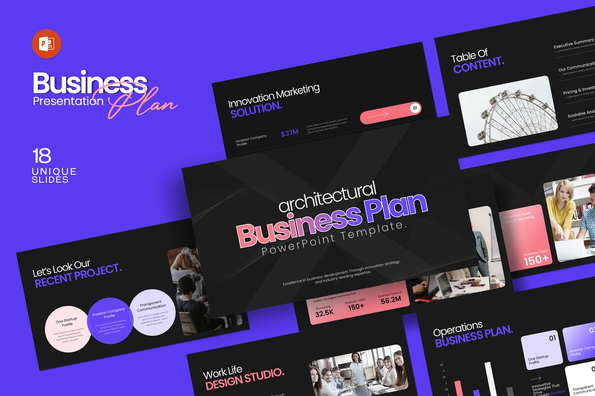 Template PowerPoint Rencana Bisnis yang Profesional dan Menarik