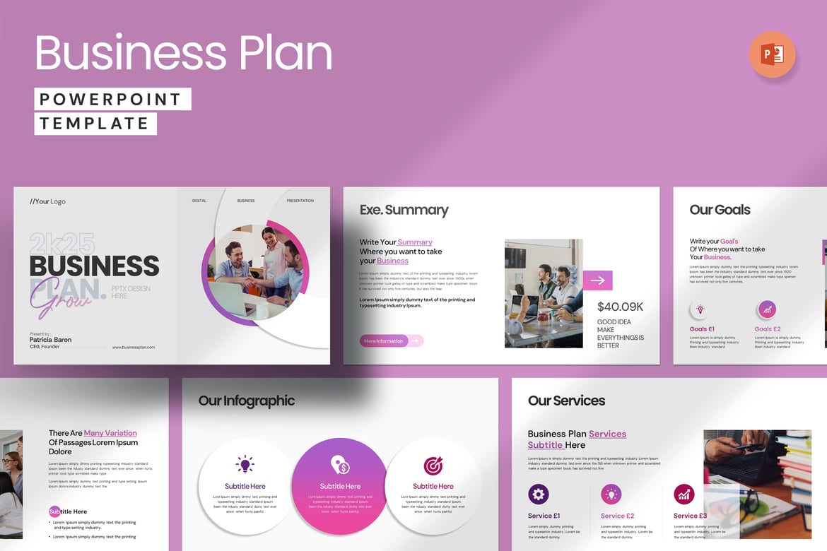 Template PowerPoint Rencana Bisnis yang Menarik dan Profesional