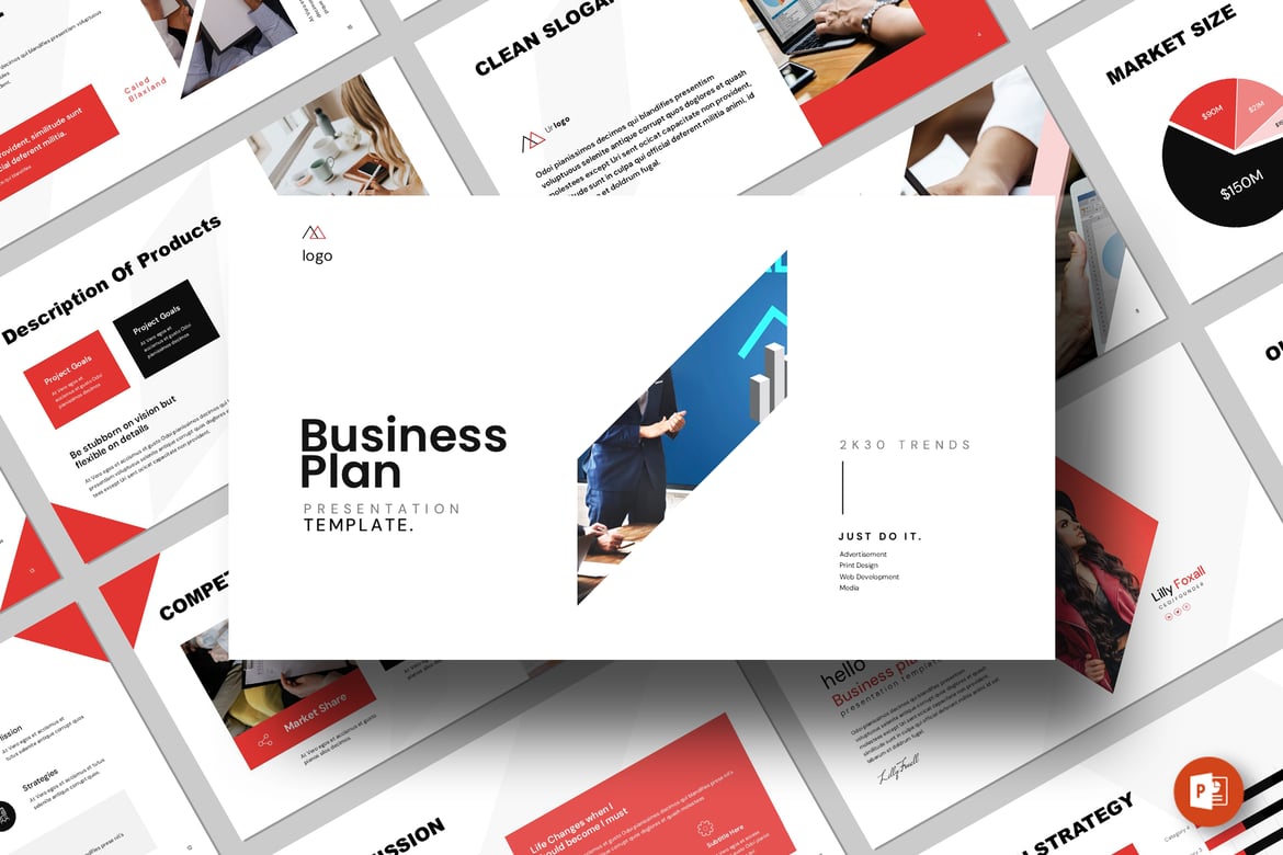 Template PowerPoint Rencana Bisnis yang Menarik dan Profesional