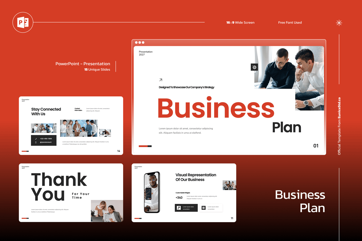 Template Presentasi Rencana Bisnis yang Menarik dan Profesional