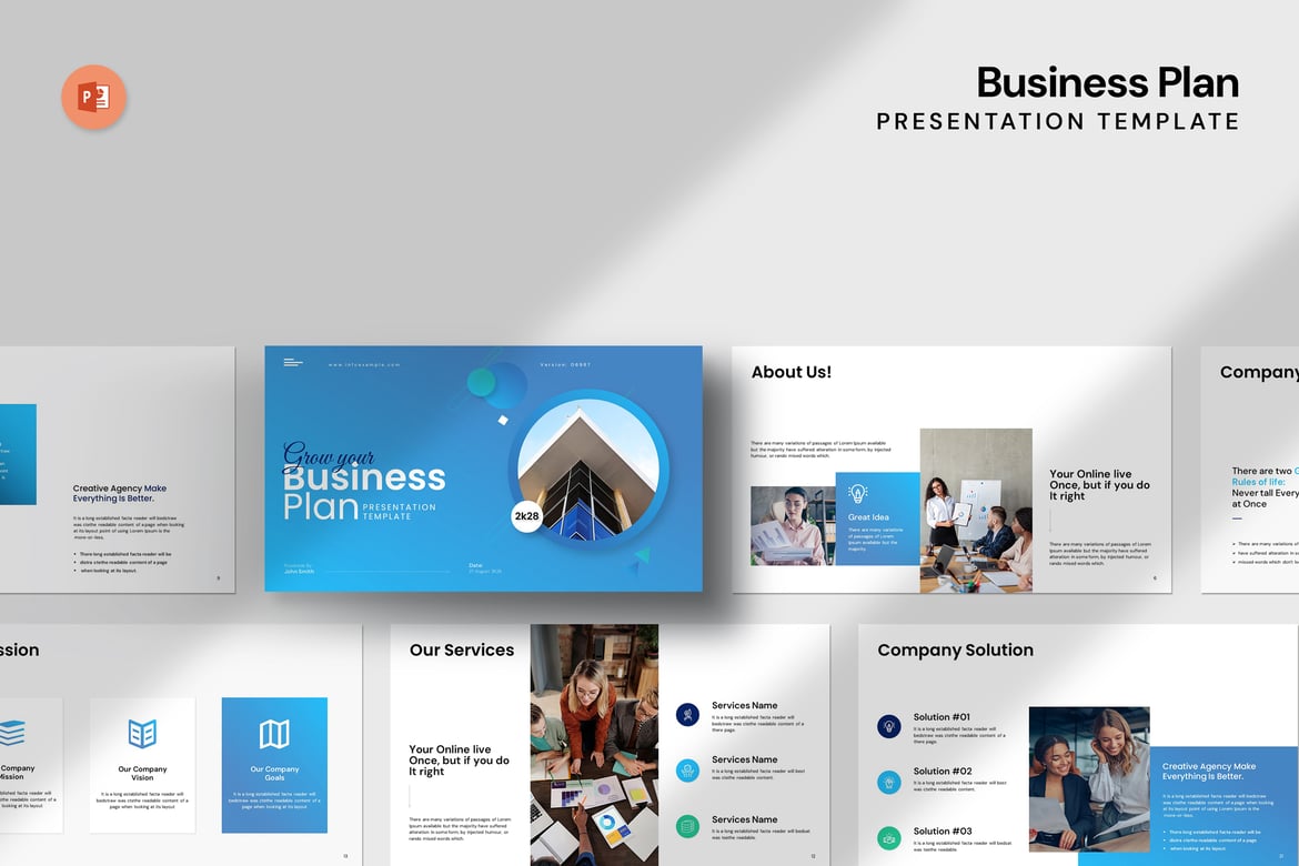 Template PowerPoint Rencana Bisnis yang Profesional dan Menarik