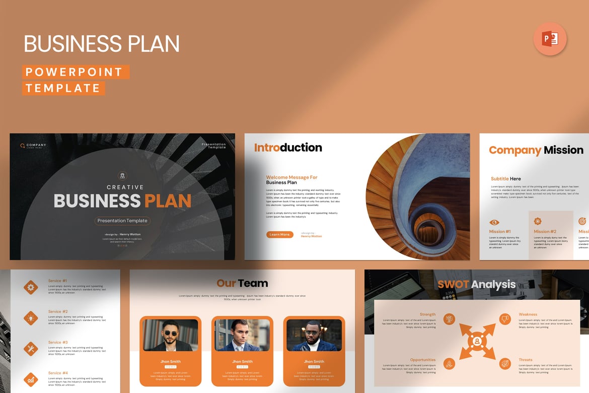 Template PowerPoint Rencana Bisnis yang Menarik dan Profesional