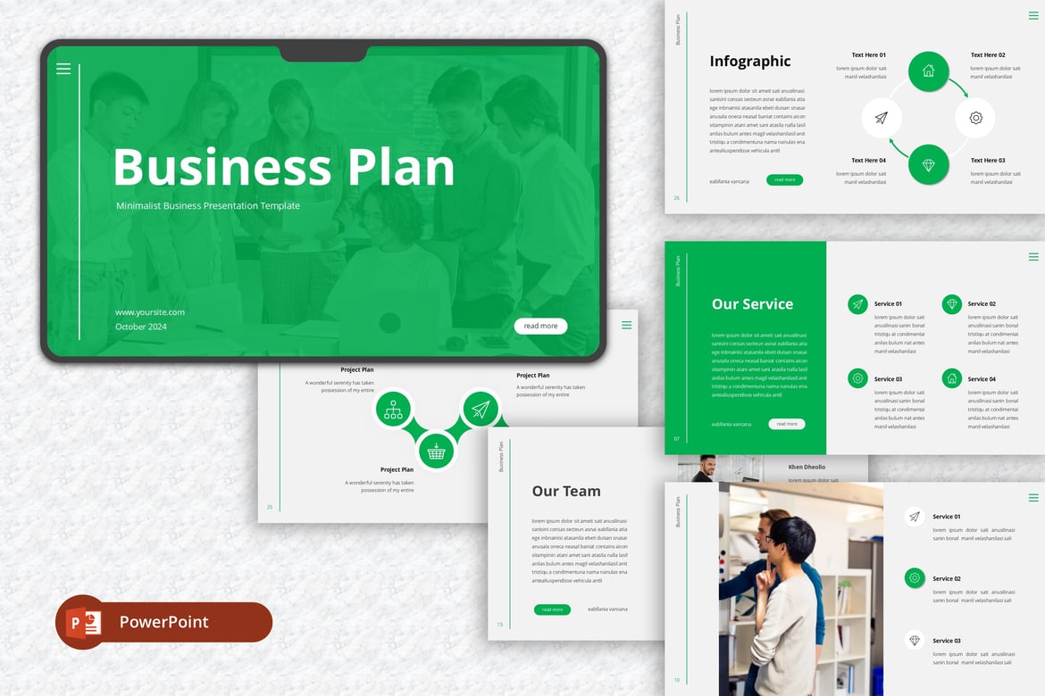 Template PowerPoint Rencana Bisnis yang Menarik dan Profesional
