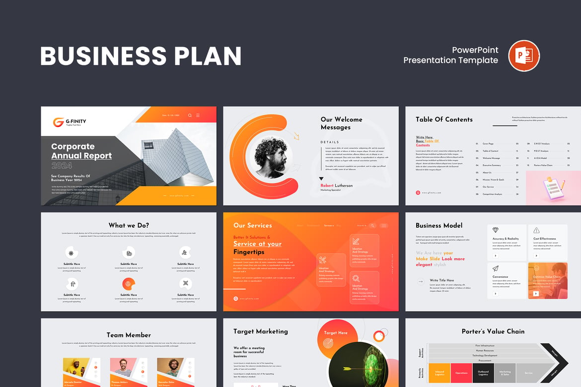 Template PowerPoint Rencana Bisnis yang Profesional dan Menarik