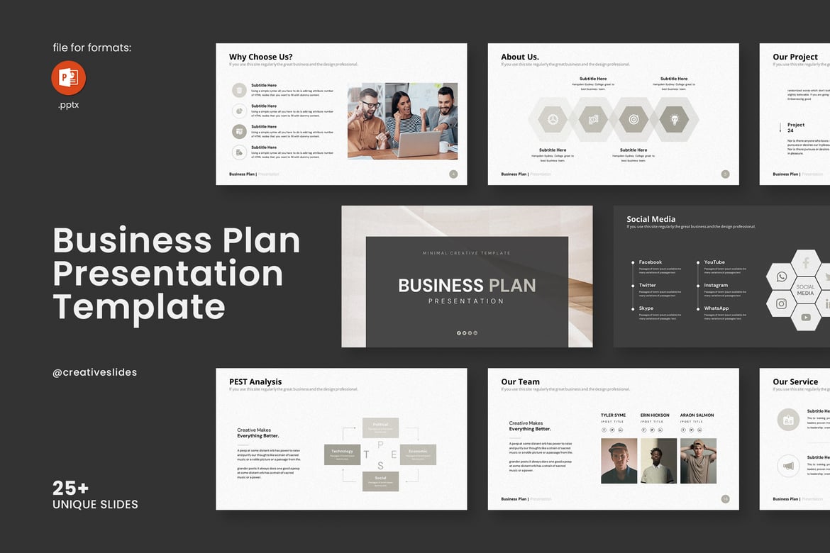 Template Presentasi Rencana Bisnis yang Menarik dan Profesional