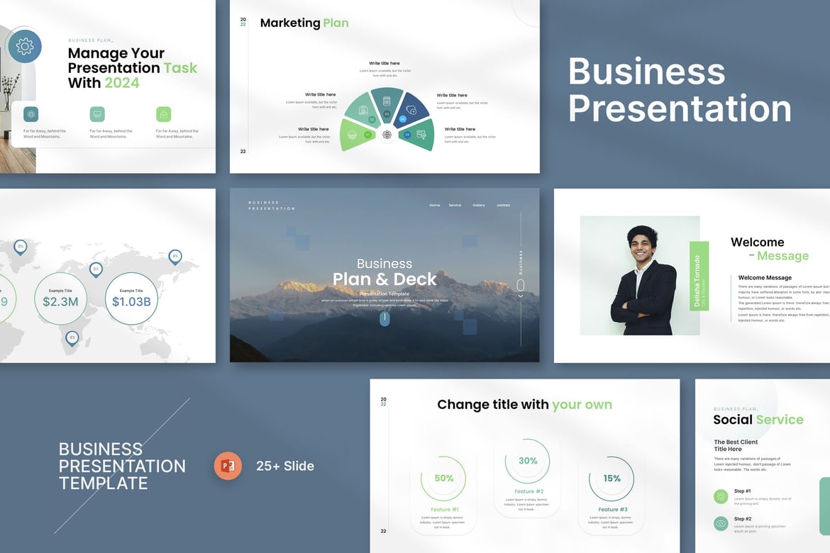 Template Presentasi Rencana Bisnis yang Menarik dan Profesional