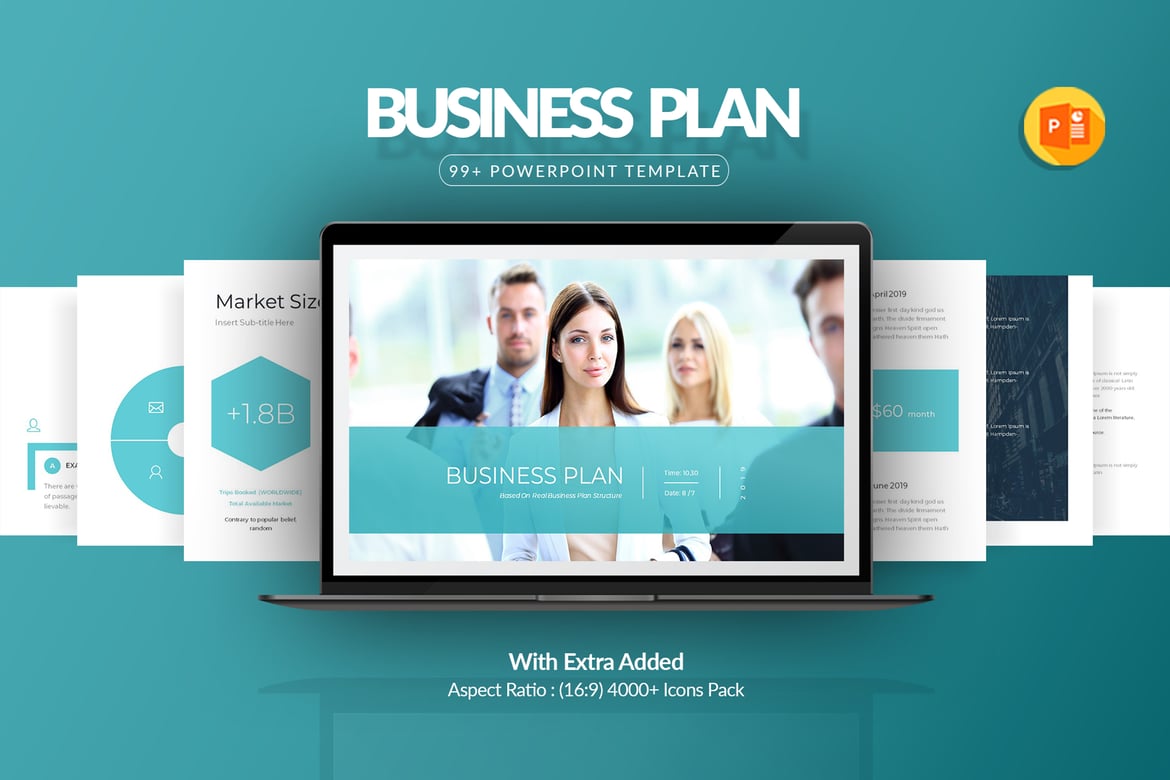 Template PowerPoint Presentasi Rencana Bisnis yang Menarik dan Profesional