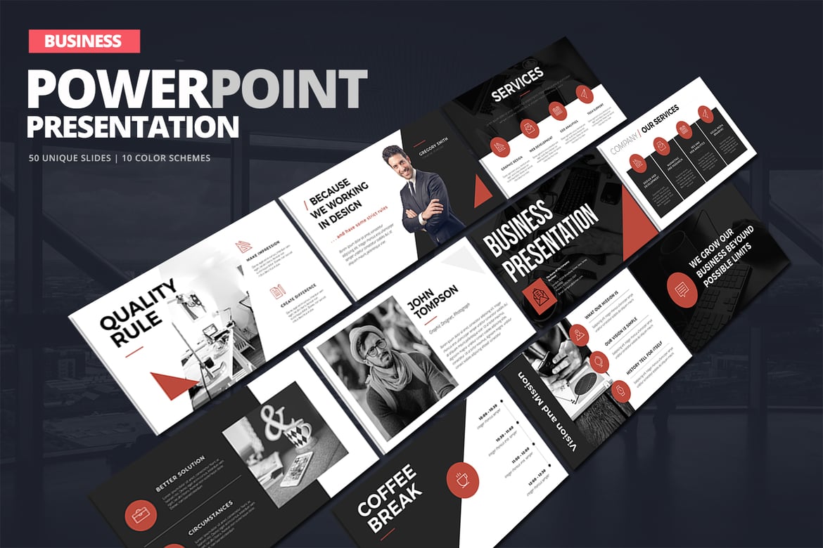 Template Powerpoint Presentasi Bisnis yang Profesional dan Menarik