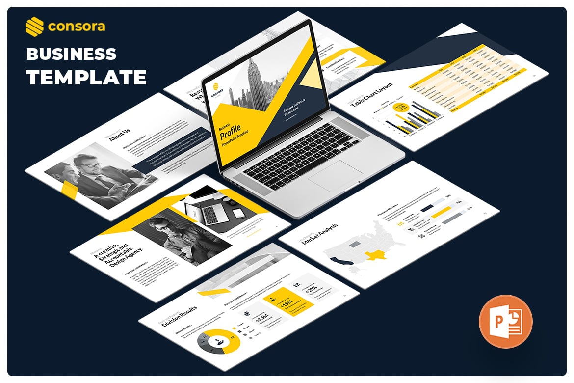 Template PowerPoint Presentasi Bisnis yang Profesional dan Modern