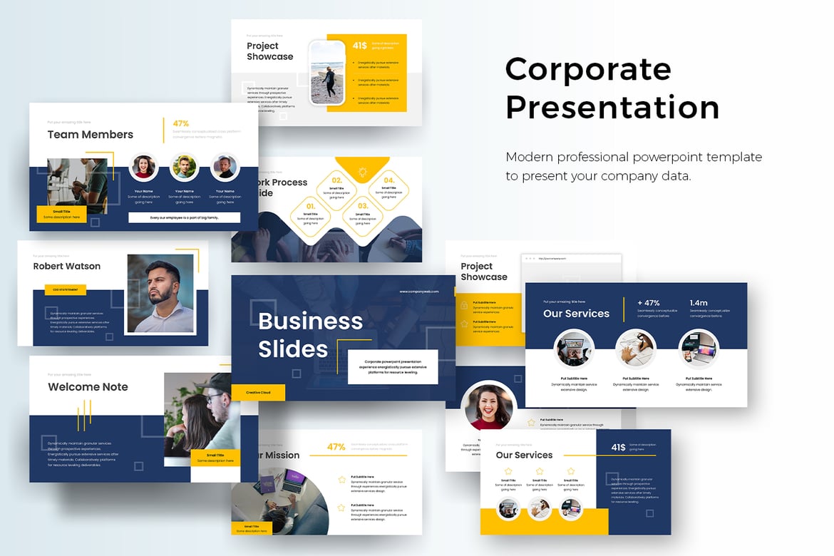 Template Powerpoint Presentasi Bisnis Profesional