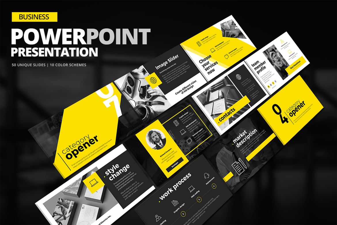 Template Powerpoint Presentasi Bisnis Profesional dan Menarik