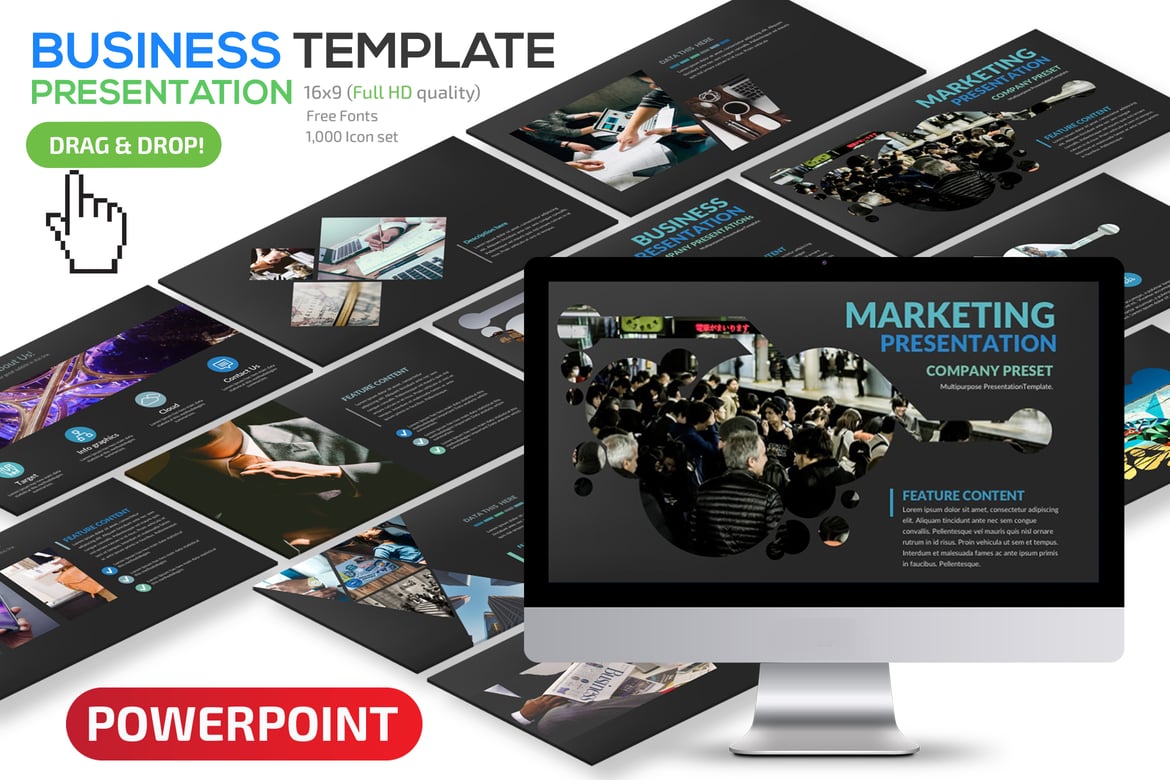 Template PowerPoint Bisnis Profesional dan Menarik