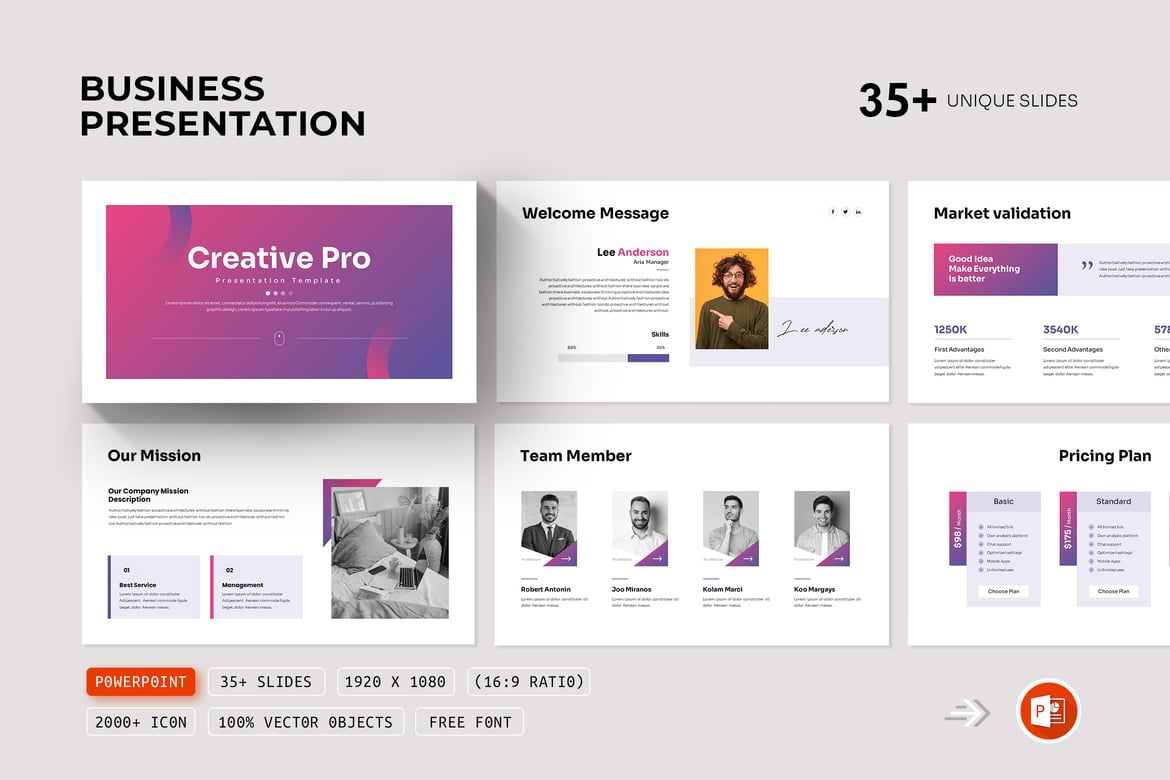 Template Presentasi PowerPoint Bisnis yang Menarik dan Profesional