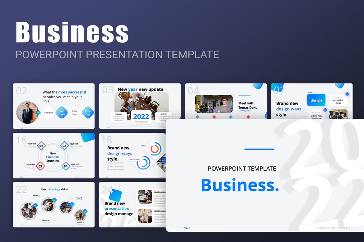 Template Presentasi PowerPoint Bisnis Modern dan Multifungsi