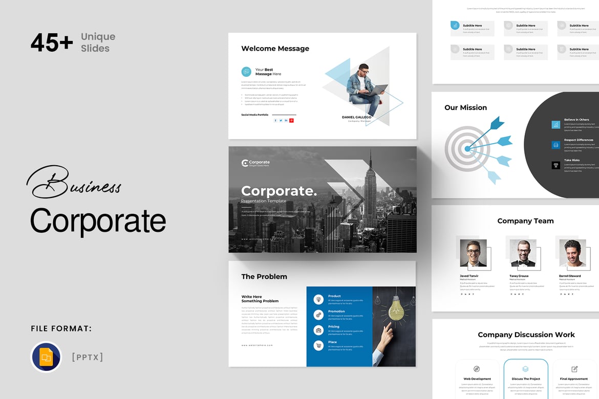 Template Presentasi PowerPoint Bisnis Profesional dan Kreatif