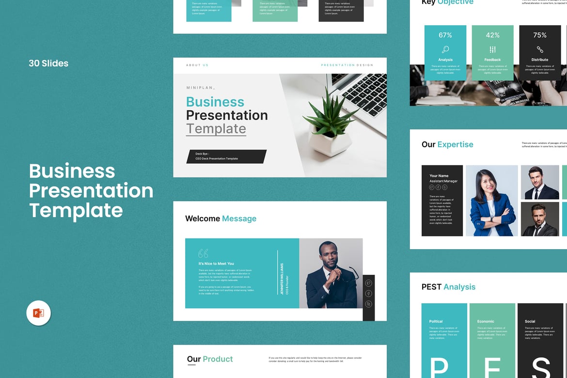 Template PowerPoint Presentasi Bisnis yang Menarik dan Profesional