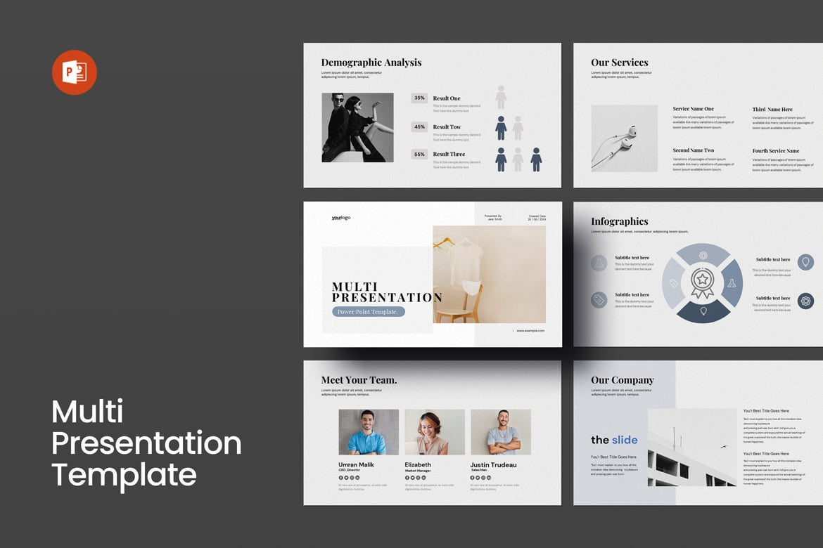 Template PowerPoint Presentasi Bisnis Profesional