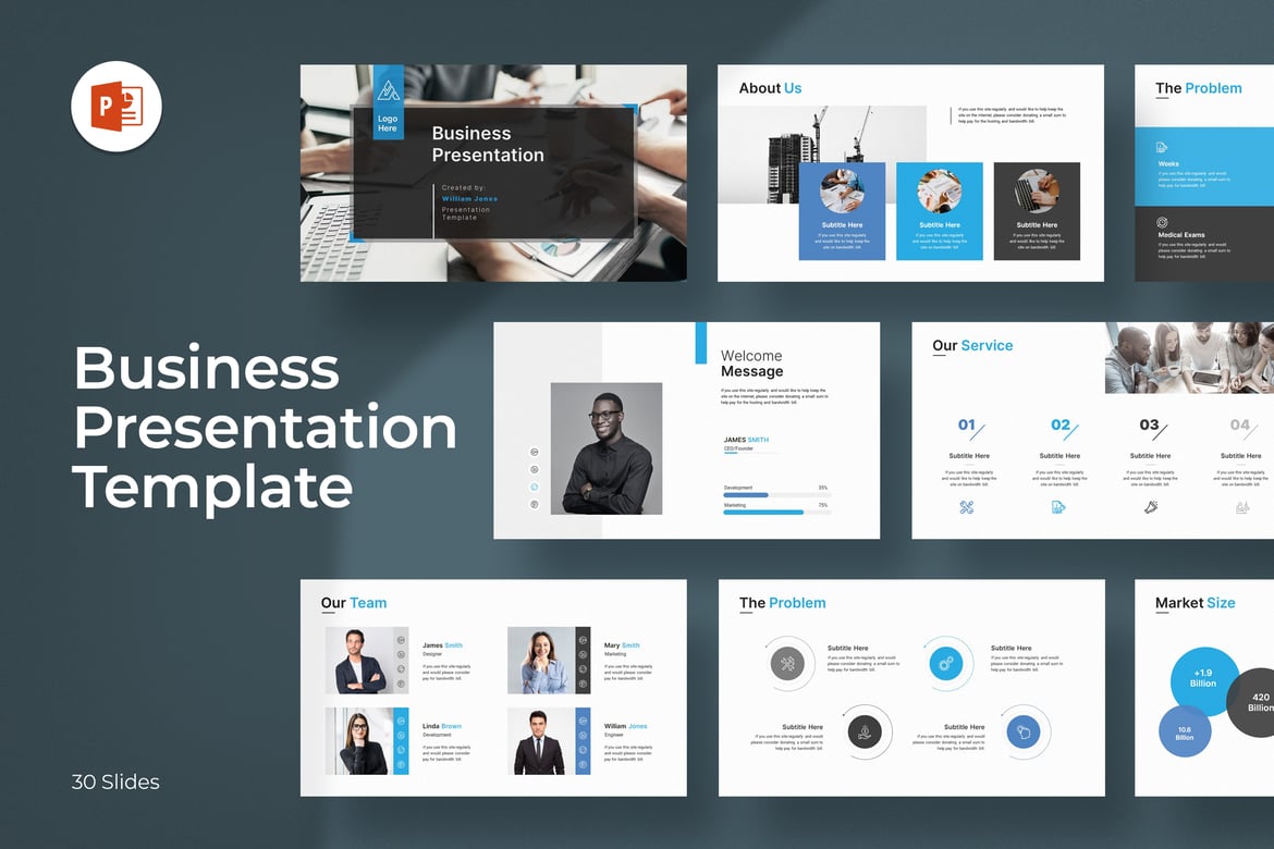 Template PowerPoint Presentasi Bisnis yang Menarik dan Profesional