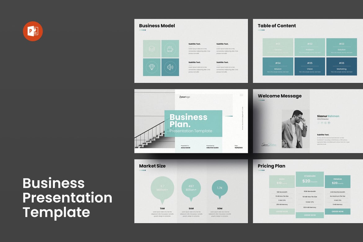 Template Presentasi PowerPoint Bisnis yang Profesional dan Menarik
