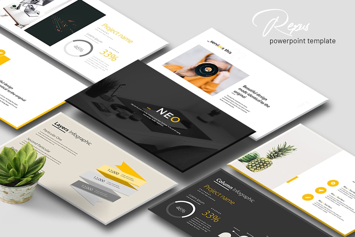 Template Presentasi PowerPoint Profesional Neo Minimal