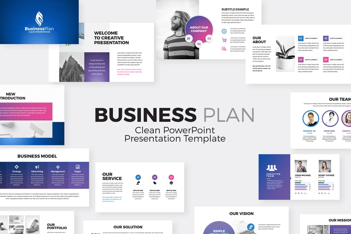 Template PowerPoint Presentasi Bisnis yang Modern dan Kreatif