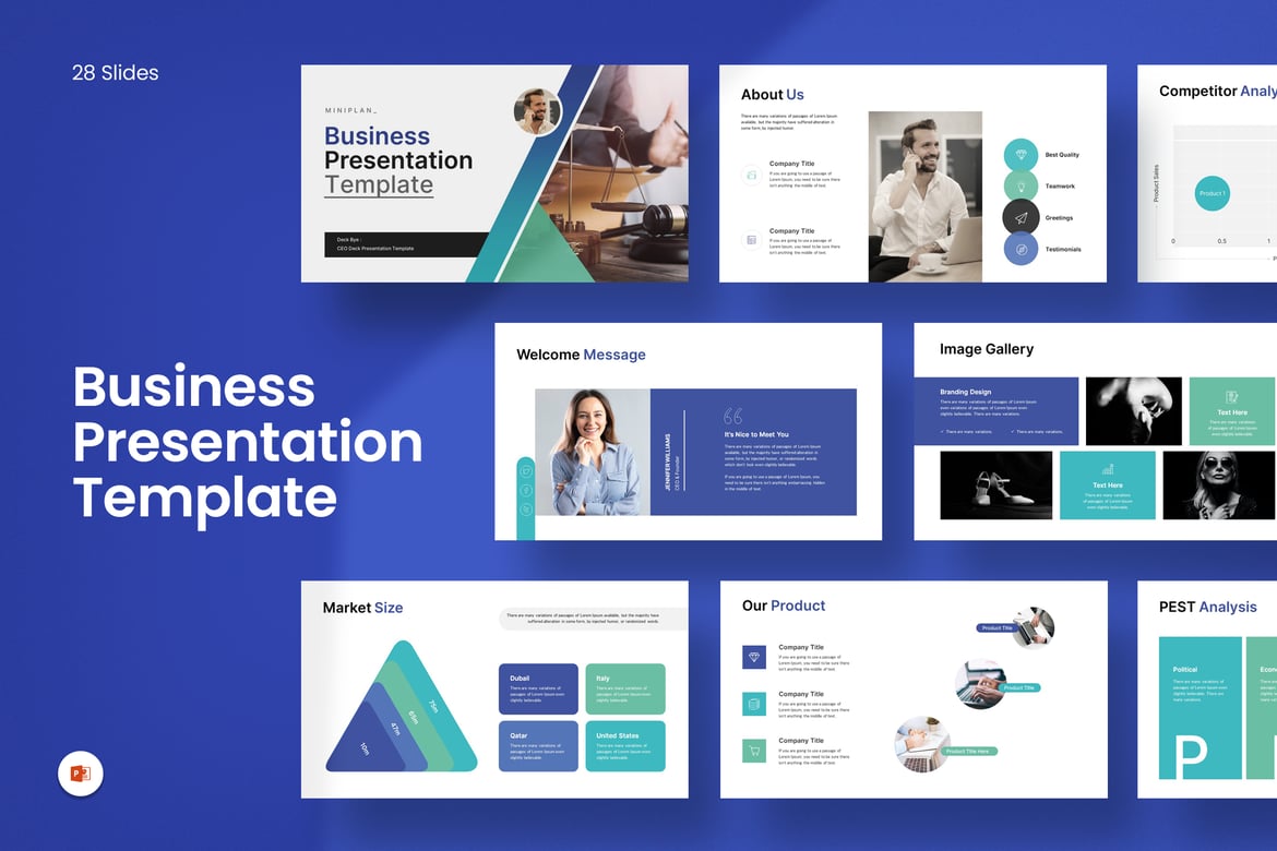 Template Presentasi PowerPoint untuk Bisnis yang Profesional dan Kreatif