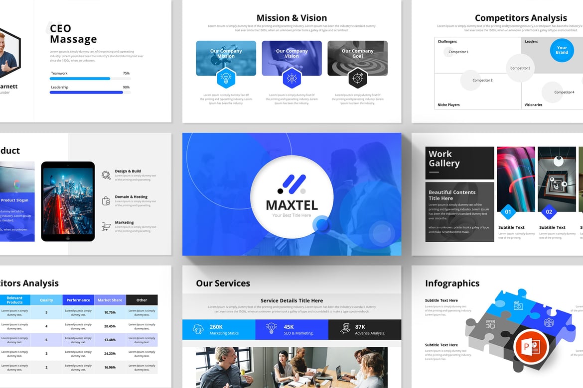 Template Presentasi PowerPoint Bisnis yang Modern dan Menarik