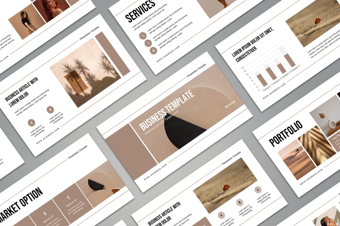 Template Presentasi PowerPoint Bisnis yang Modern dan Kreatif