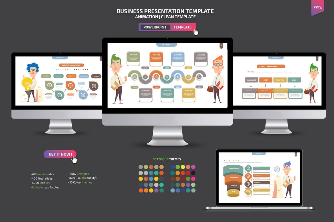 Template Presentasi PowerPoint Bisnis yang Menarik dan Profesional