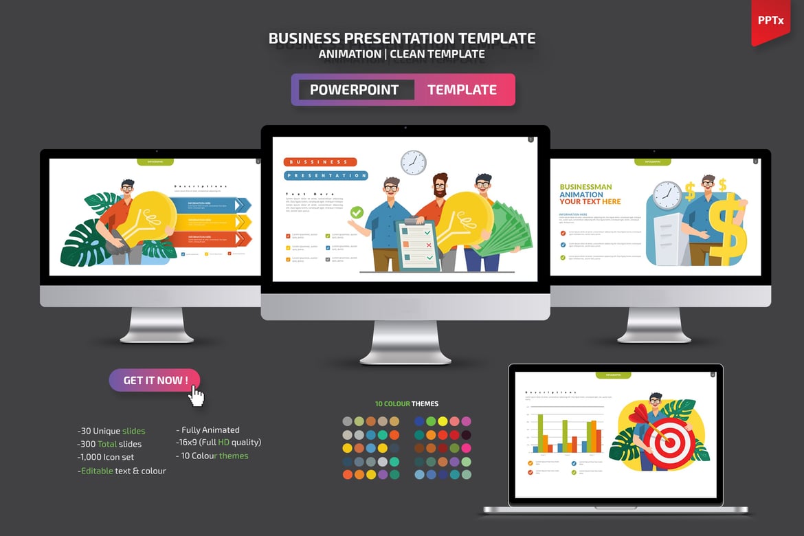 Template Powerpoint Presentasi Bisnis yang Menarik dan Profesional