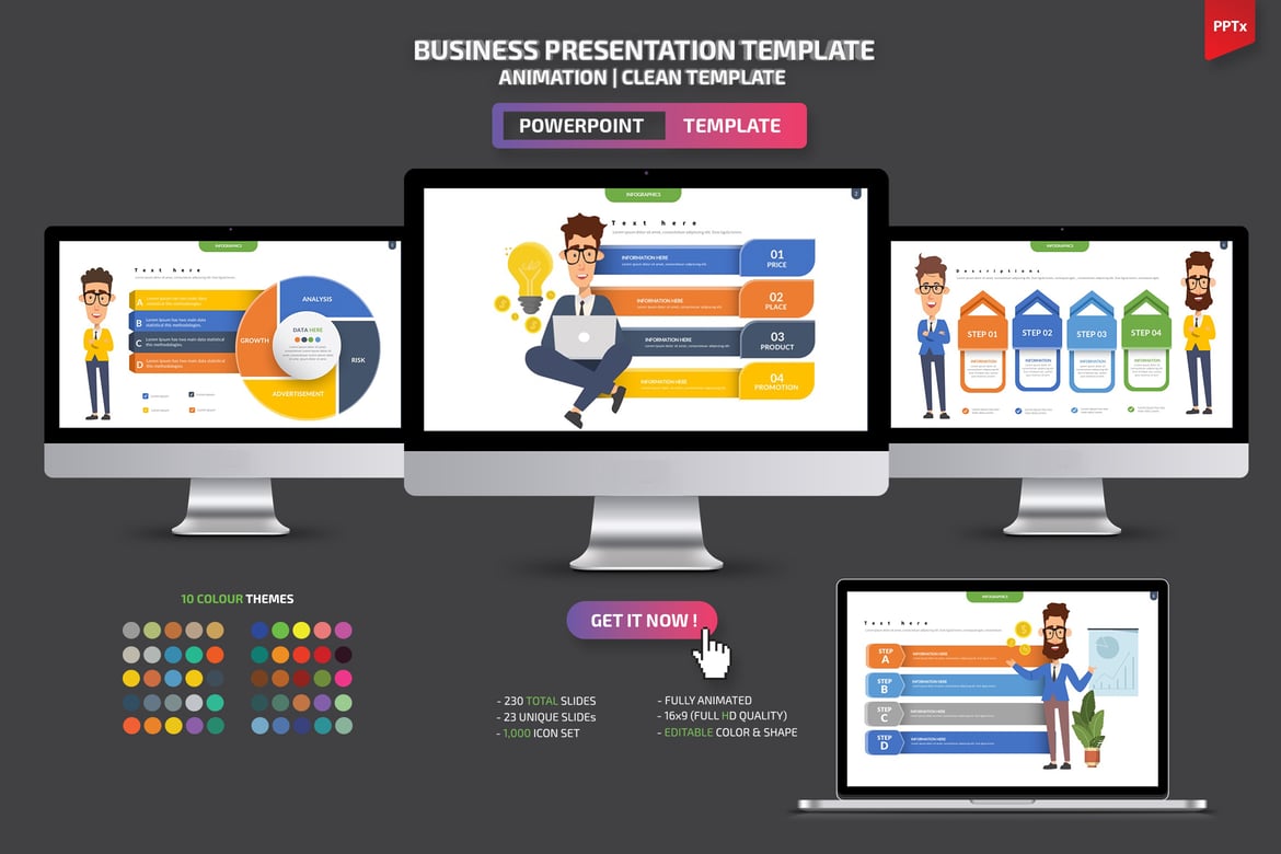 Template Powerpoint Presentasi Bisnis yang Menarik dan Profesional