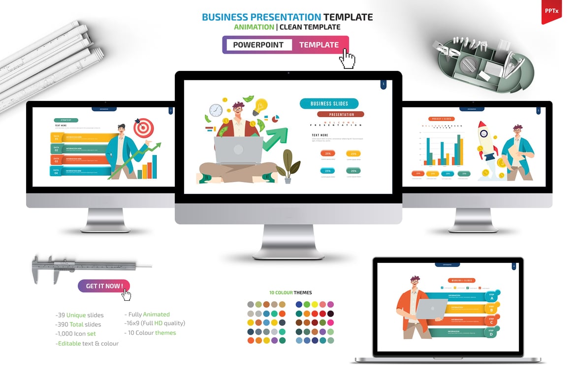 Template Powerpoint Presentasi Bisnis yang Menarik dan Profesional