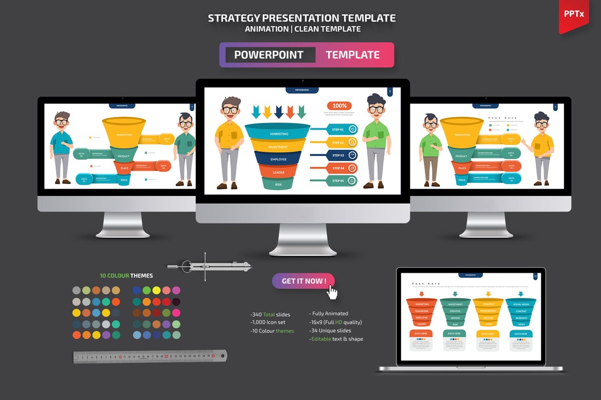 Template Presentasi PowerPoint Bisnis yang Menarik dan Profesional