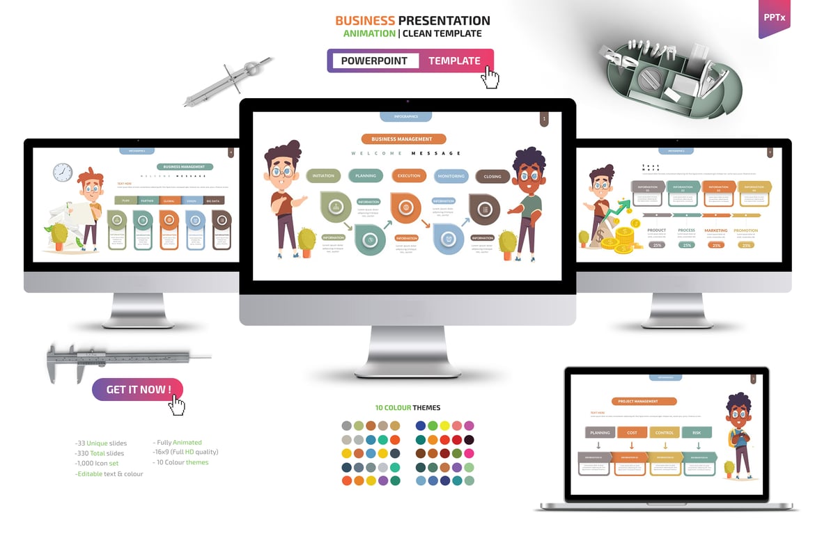 Template Powerpoint Presentasi Bisnis yang Menarik dan Profesional