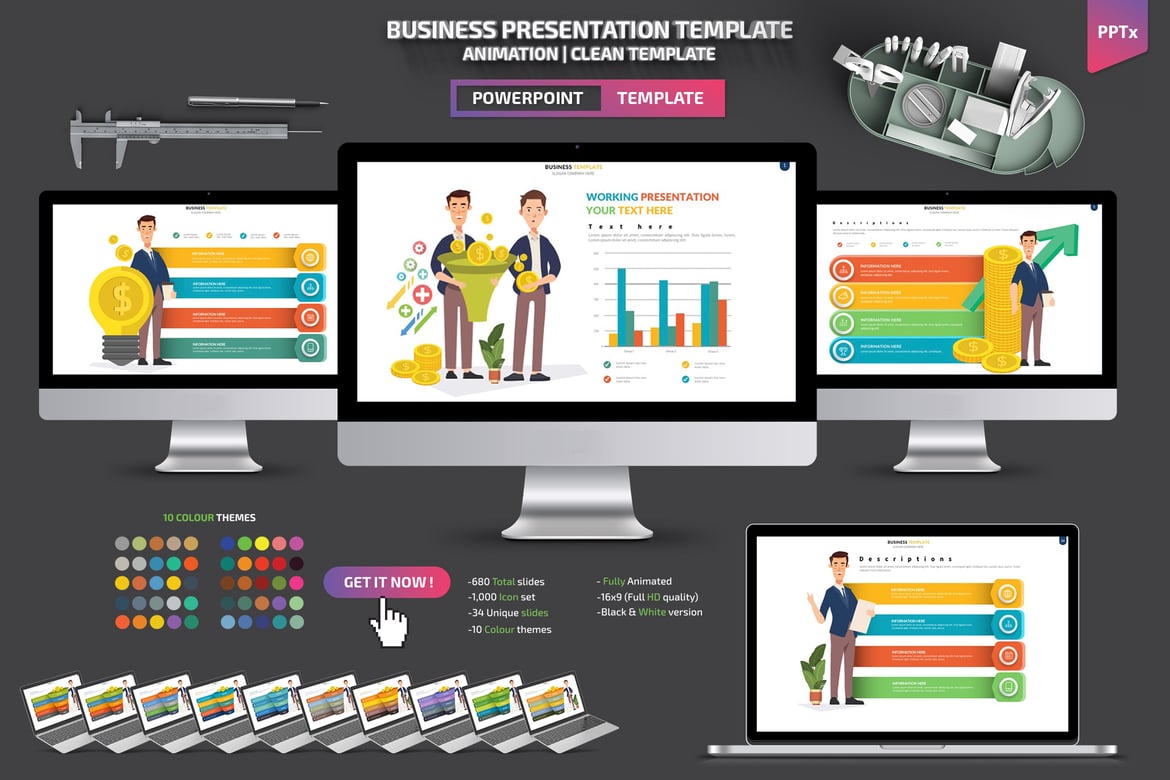 Template Powerpoint Presentasi Bisnis yang Menarik dan Profesional