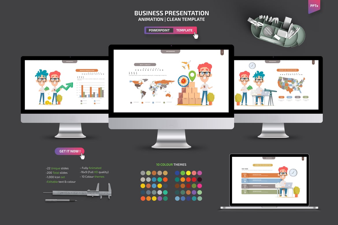 Template Powerpoint Presentasi Bisnis yang Menarik dan Profesional