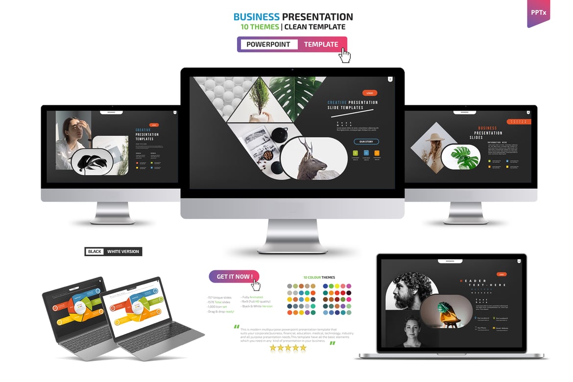 Template PowerPoint Presentasi Bisnis yang Menarik dan Profesional