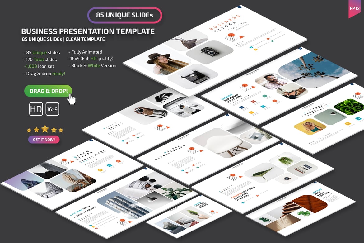 Template PowerPoint Presentasi Bisnis yang Menarik dan Profesional