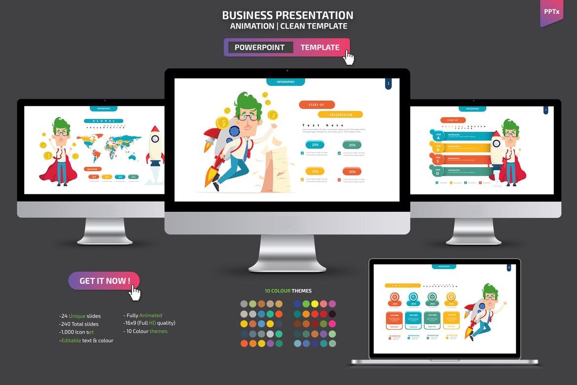 Template Powerpoint Presentasi Bisnis Profesional