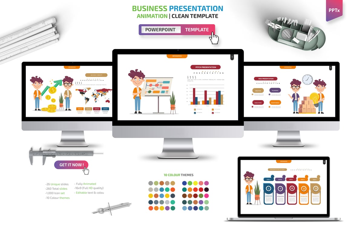 Template Presentasi PowerPoint Bisnis yang Menarik dan Profesional