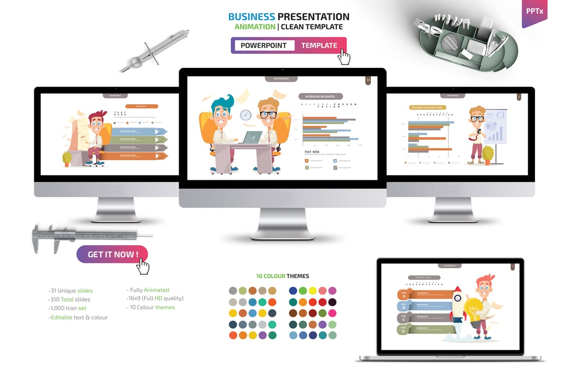 Template Presentasi Powerpoint Bisnis yang Menarik dan Profesional