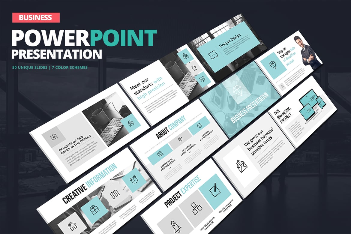 Template PowerPoint Presentasi Bisnis Profesional dan Kustomisasi Mudah