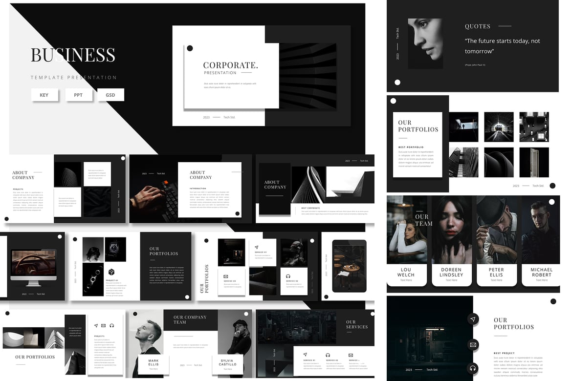 Template Powerpoint Bisnis Modern yang Profesional
